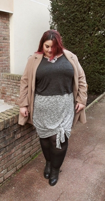 drey and taupe plus size